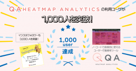 「QA Heatmap Analytics」の利用ユーザーが1,000人を突破！