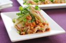 「くるみ香味だれの豚しゃぶサラダ」 「くるみ香味だれの豚しゃぶサラダ」
