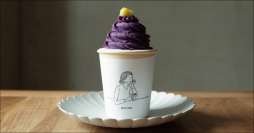 世田谷線カフェ《BRICK LANE》から秋の人気メニュー「紫芋のモンブラン」が登場