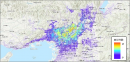＜大阪府北部地震の被災件数を可視化したイメージ＞