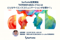 「科学技術を身近にするにはどんなサイエンスコミュニケーションが必要か？」Surfvoteで投票開始