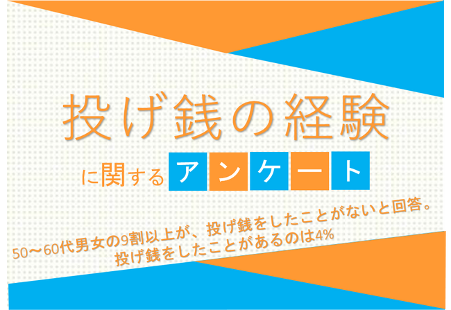 50～60代男女でYouTubeのスパチャ等の投げ銭をしたことがあるのは全体の4%【投げ銭の経験に関するアンケート】