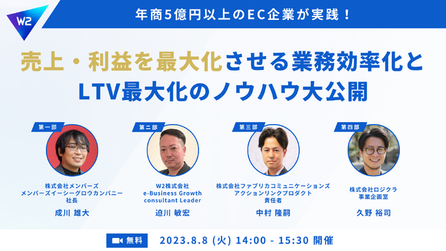 年商5億円以上のEC企業が実践！売上・利益を最大化させる業務効率化とLTV最大化のノウハウ大公開