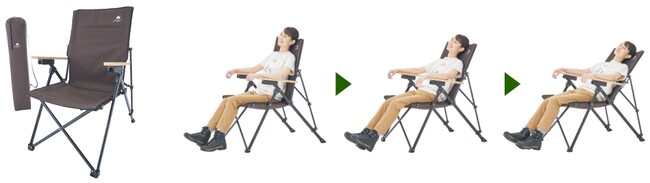 頭まで支えるハイバック＆ワイドタイプで快適！背もたれ角度3段階の「グランベーシック リクライニングチェア」新発売！