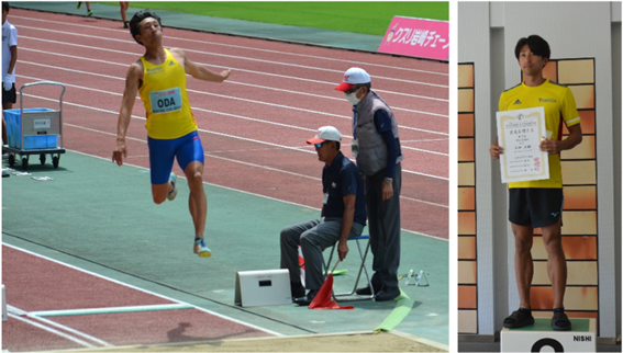 走幅跳 小田大樹選手 3位入賞!第20回田島直人記念陸上競技大会