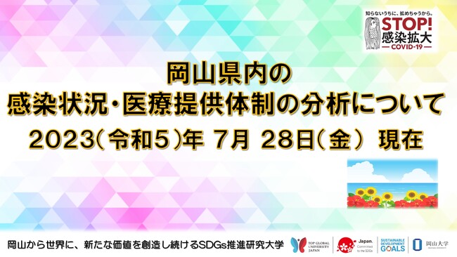 【岡山大学】岡山県内の感染状況・医療提供体制の分析について（2023年7月28日現在） 