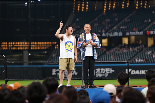 吉本興業×北海道日本ハムファイターズ　新球場エスコンフィールドで「ホームベース漫才」を開催！タカアンドトシ「来年もここで漫才したい！」