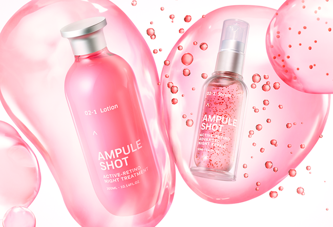 夜の肌に時間差保湿で美肌をサポート！レチノール配合のスキンケアアイテムが「AMPULE SHOT（アンプルショット）」から新登場。