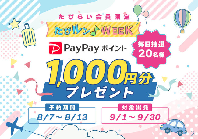 【たびらいレンタカー】『たびらい会員限定』たびルン♪WEEK開催!