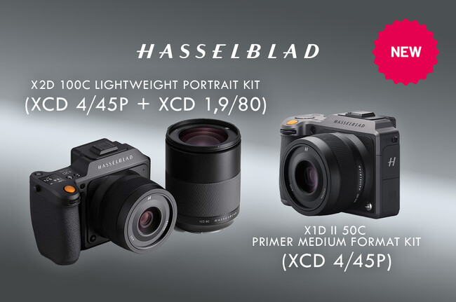 ポートレート写真のストーリー性を高めるHASSELBLAD X2D 100C ライトウェイト ポートレート キットとX1D II 50C プライマー ミディアムフォーマット キットを8月9日に発売