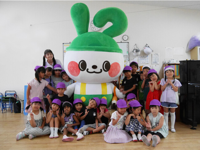 学研幼児教室キャラクターのきゅりっとが日本各地の園を訪問！？お披露目イベントを実施