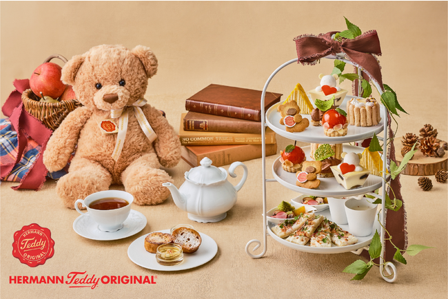 【仙台】世界三大テディベア　ドイツの老舗「ハーマンテディ」とコラボレーション！『アフタヌーンティー～ハーマンテディのクーヘンハウス～』くまさんやりんごをかたどったキュートな秋スイーツをご堪能