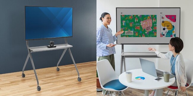 86インチまで対応した丸フレームを採用し柔らかいデザインのテレビスタンドを8月22日に発売