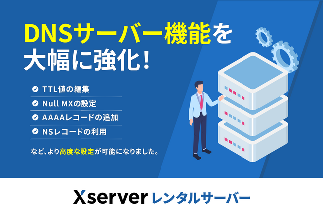 TTL値の編集やAAAAレコードなど、より高度な設定が可能に！ DNSサーバー機能を大幅に強化