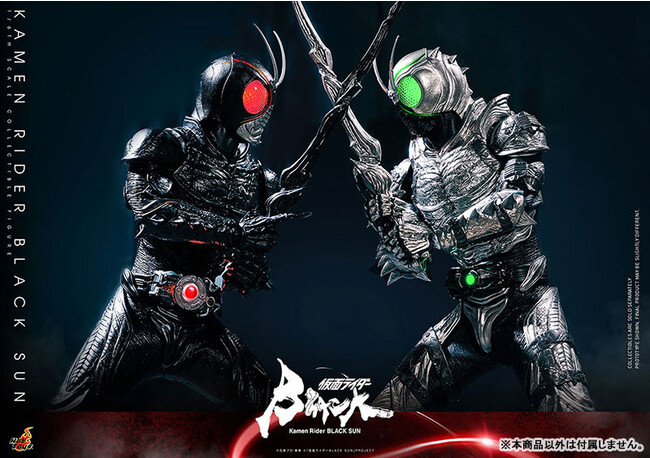 『仮面ライダーBLACK SUN』より、「BLACK SUN」「SHADOWMOON」がホットトイズの「テレビ・マスターピース」シリーズにラインナップ。