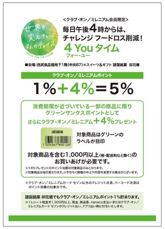 フードロス削減でグリーンサンクスポイントを付与