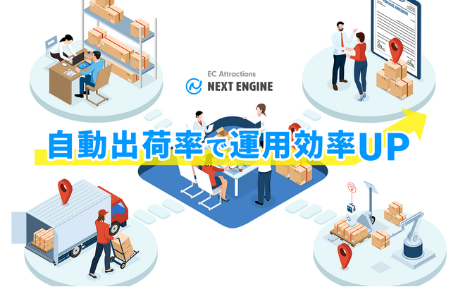 ネクストエンジン、物流・配送業界とEC事業者の出荷連携をさらに強化。ダッシュボードの「自動出荷率表示」をリリース