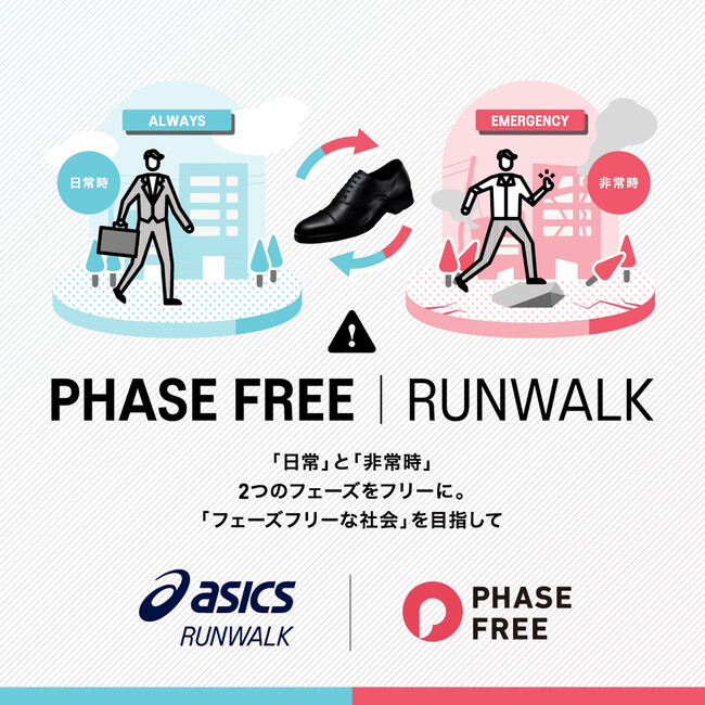 ビジネスシューズ「RUNWALK」がフェーズフリー認証マークを取得