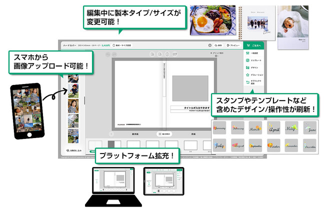 「FUJICOLOR フォトブック」専用注文ソフト「フォトブック 注文ソフト（こだわり作成）」をリニューアル