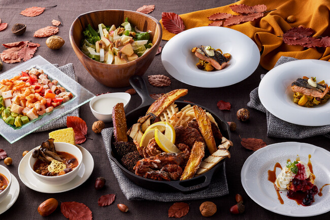 【コートヤード・バイ・マリオット東京ステーション】溶岩石のグリルで焼き上げた旬の食材を味わう秋のディナーコース「Autumn Outing(秋の集い)」を発売