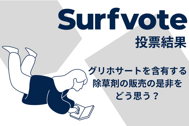 Surfvote結果速報 「グリホサートを含有する除草剤の販売の是非をどう思う?」
