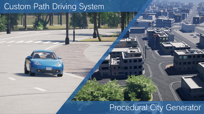 ヒストリア・エンタープライズ、地図をもとに街を自動生成し、指定したルートで車両を自動走行させる自動車業界向けシステムを開発。Unreal Engine 5とHoudiniを利用。