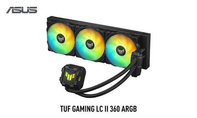 ASUSのゲーミングシリーズのTUF GAMINGより、120mm PWM ARGBファン搭載したCPUクーラー「TUF GAMING LC II 360 ARGB」を発表