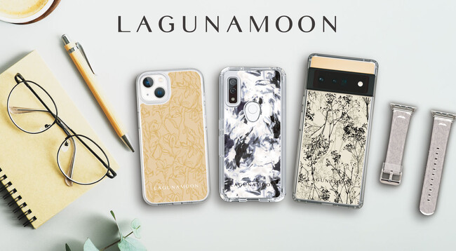 LAGUNAMOONのスマートフォンケースが、“機種×コンテンツ×デザイン”で豊富なスマホアクセサリーを取り揃えるCASEPLAYから登場！