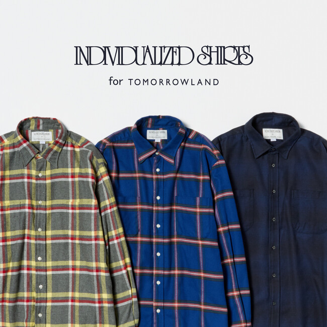 アメリカで生まれた古き良き時代のシャツ作りを今もなお守り続ける数少ないテーラーメイドシャツメーカー、〈INDIVIDUALIZED SHIRTS〉とトゥモローランドの別注シャツを下記店舗にて発売。