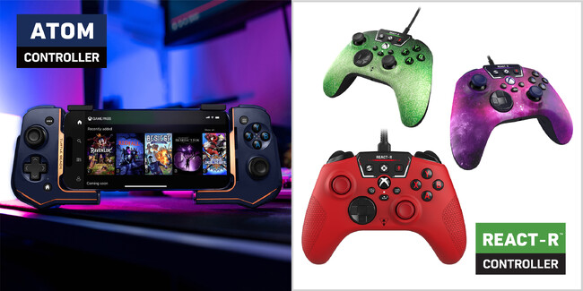 Turtle BeachからiPhoneに対応した「Atomモバイルゲームコントローラー」とXboxライセンス取得の有線ゲームコントローラー「REACT-R」に3カラーが登場！