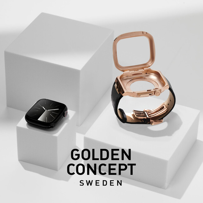スウェーデン発の高級アップルウォッチケースブランド「ゴールデンコンセプト」のロイヤルエディションから、レザーストラップを備えた最新コレクションが発売。