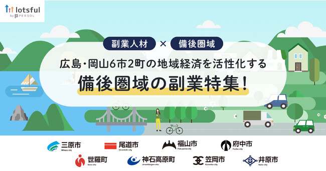 【lotsful】備後圏域(広島・岡山６市２町)の企業を副業で支援！第一弾となるプロジェクトが始動、本日より募集開始
