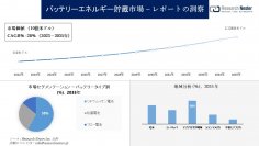 バッテリーエネルギー貯蔵市場調査の発展、傾向、需要、成長分析および予測2023―2035年