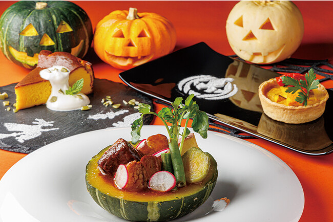 <1日10食限定>ハロウィン気分が楽しめるランチ♪ かぼちゃの器ごと食べられるビーフシチューを販売