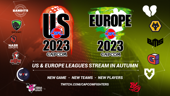 「ストリートファイターリーグ: Pro-US 2023」、「ストリートファイターリーグ: Pro-EUROPE 2023」出場チームが決定！　