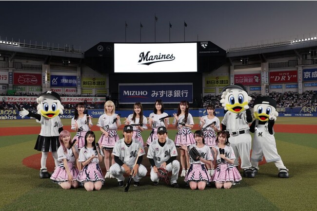 ＝LOVEが千葉ロッテマリーンズ×福岡ソフトバンクホークス戦、試合前にパフォーマンスを披露！メンバー「野口衣織」がセレモニアルピッチに初登場！
