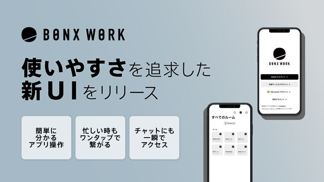 デスクレスワーカー向けコミュニケーションツールBONX WORKがiOS向けアプリのUIをリニューアル