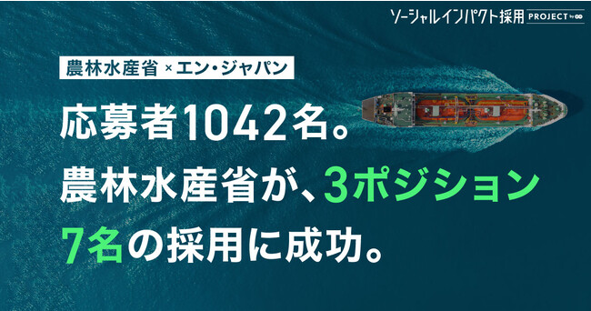 農林水産省 輸出・国際局、1042件の応募から3職種7名の採用が決定!