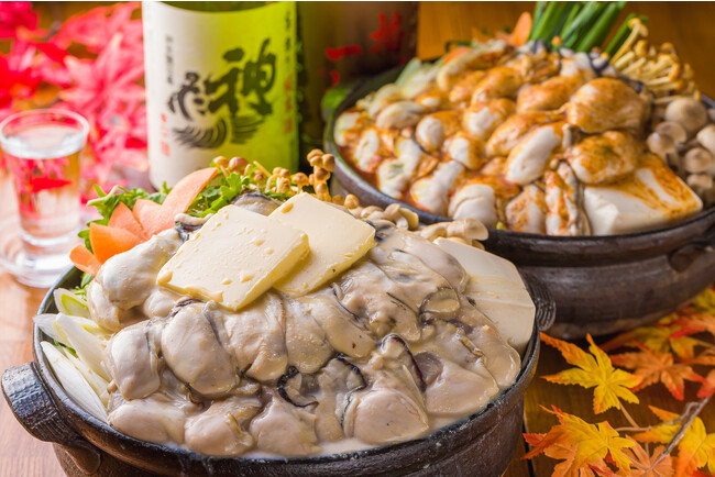 食欲の秋は“牡蛎鍋”で決まり！年間50,000個の牡蠣を販売する牡蠣料理専門店の牡蠣鍋が今年も登場！溢れんばかりの豪快なフォルムが食欲をそそる名物鍋！【かき家 こだはる新橋本店】