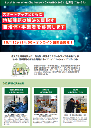 スタートアップとともに地域課題の解決を目指す自治体・事業者を募集開始及びオンライン説明会の開催