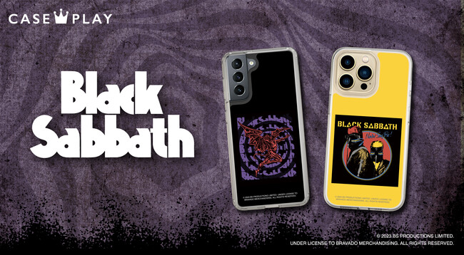 Black Sabbathのスマートフォンケースが、“機種×コンテンツ×デザイン”で豊富なスマホアクセサリーを取り揃えるCASEPLAYから登場！