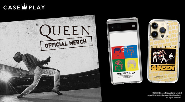 QUEENのスマートフォンケースが、“機種×コンテンツ×デザイン”で豊富なスマホアクセサリーを取り揃えるCASEPLAYから登場！