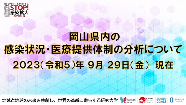 【岡山大学】岡山県内の感染状況・医療提供体制の分析について（2023年9月29日現在）