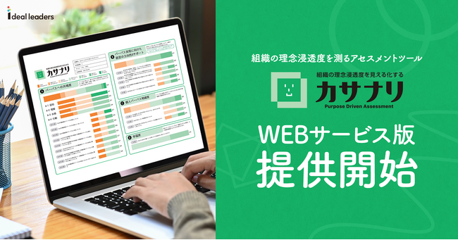 組織の理念浸透度を測るアセスメントツール「カサナリ」WEBサービスとしてリニューアル｜10月2日より提供開始／組織のビジョンやパーパスに対する社員の共鳴度、幸福度などを手軽に可視化