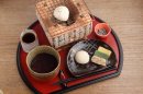 冬季限定の「ほっこり、ぜんざいセット」(税込1,650円) ※eXcafe吉崎鳳凰閣のみ税込1,540円 冬季限定の「ほっこり、ぜんざいセット」(税込1,650円) ※eXcafe吉崎鳳凰閣のみ税込1,540円