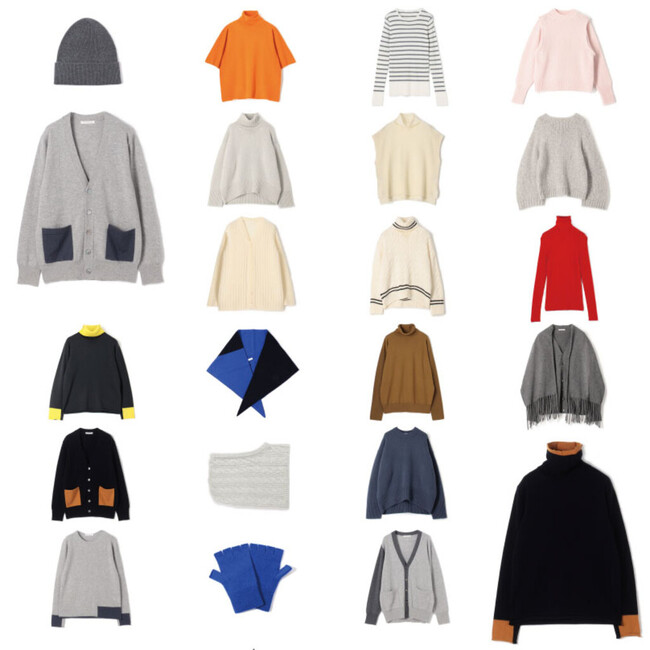 ＜ギャルリー・ヴィー / knit knit knit ポップアップショップ＞ギャルリー・ヴィー定番のファインウールニットをはじめ、おすすめのニットアイテムがバリエーション豊富に揃います。