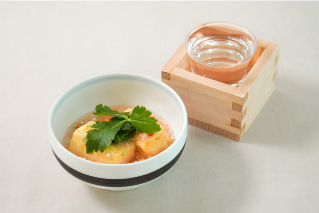 ちょい飲みセット 玉子豆腐の揚げ出し蟹餡かけ 「日本橋だし場 はなれ」にて１０月１６日新発売