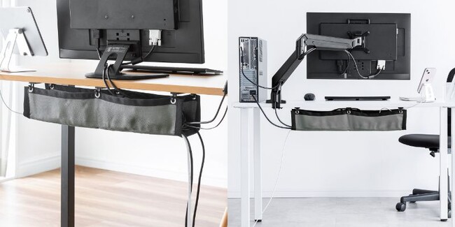 電源タップ、ケーブルを収納でき、デスクに後付ができるケーブルトレーを10月4日に発売