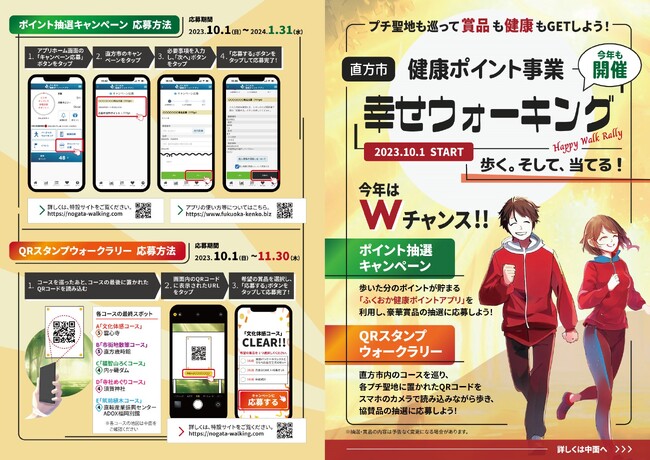健康づくりを楽しみながら抽選で賞品が当たる「幸せウォーキング」を開始