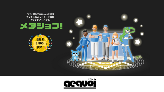 三井物産グループのMoon Creative Lab から“デジタルワーク専用マッチングサービス”を提供する「株式会社aequol(エクオル)」が誕生